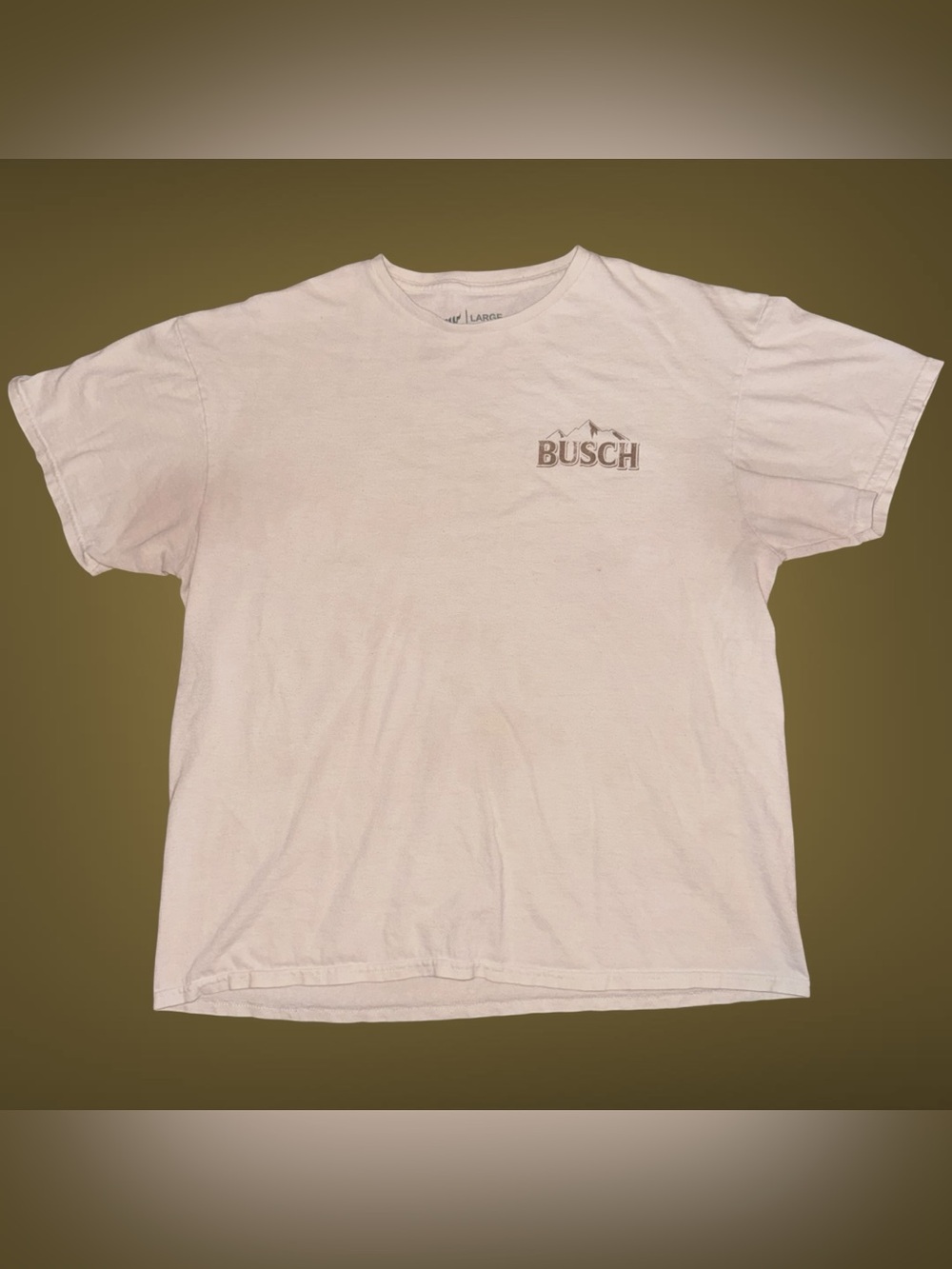 Brew City Brand Busch Beer Antler Silhouette Graphic T-Shirt Men’s Large